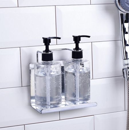 Stainless Steel Dual 350ml Standard Wall-Mounted Holder-Chrome